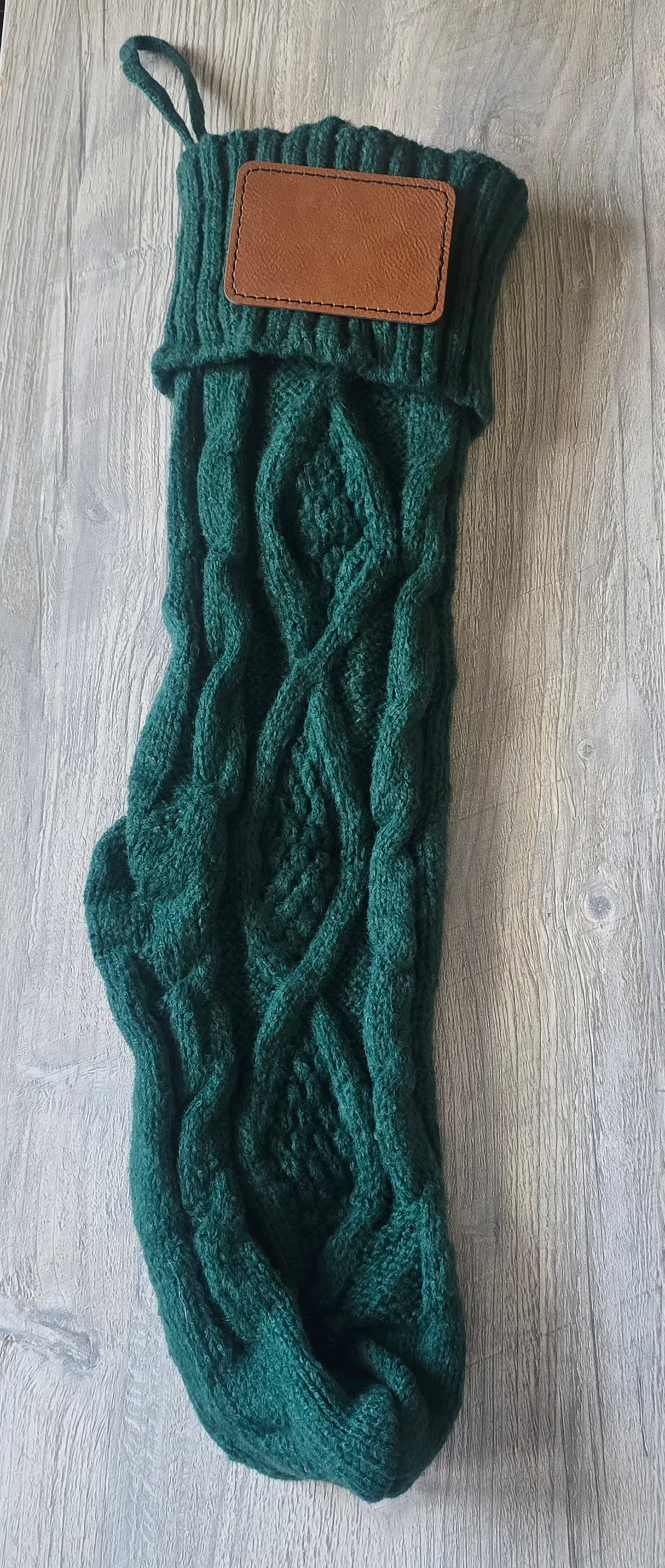 Green Christmas Stocking Personalized