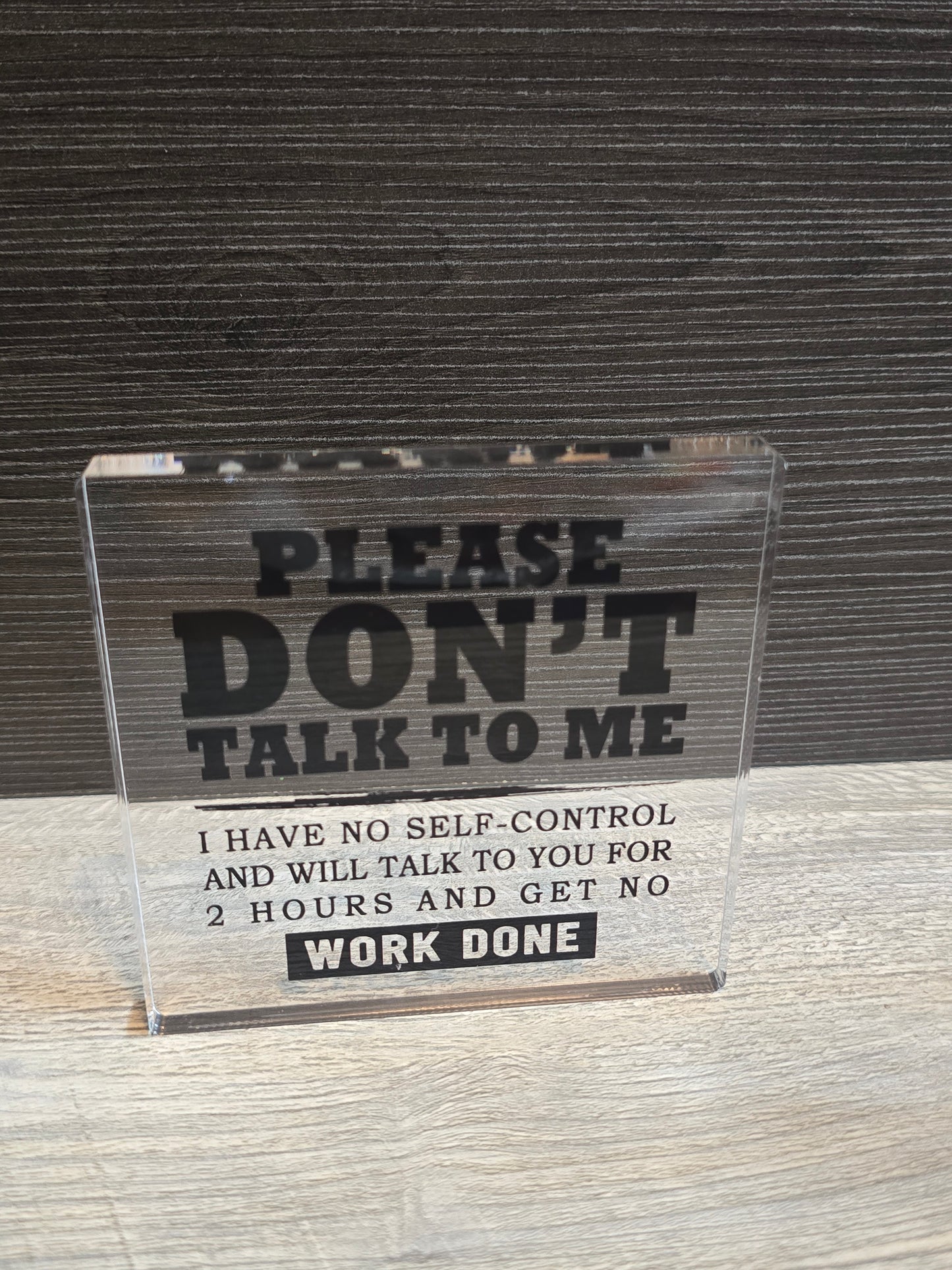 Acrylic desk signs