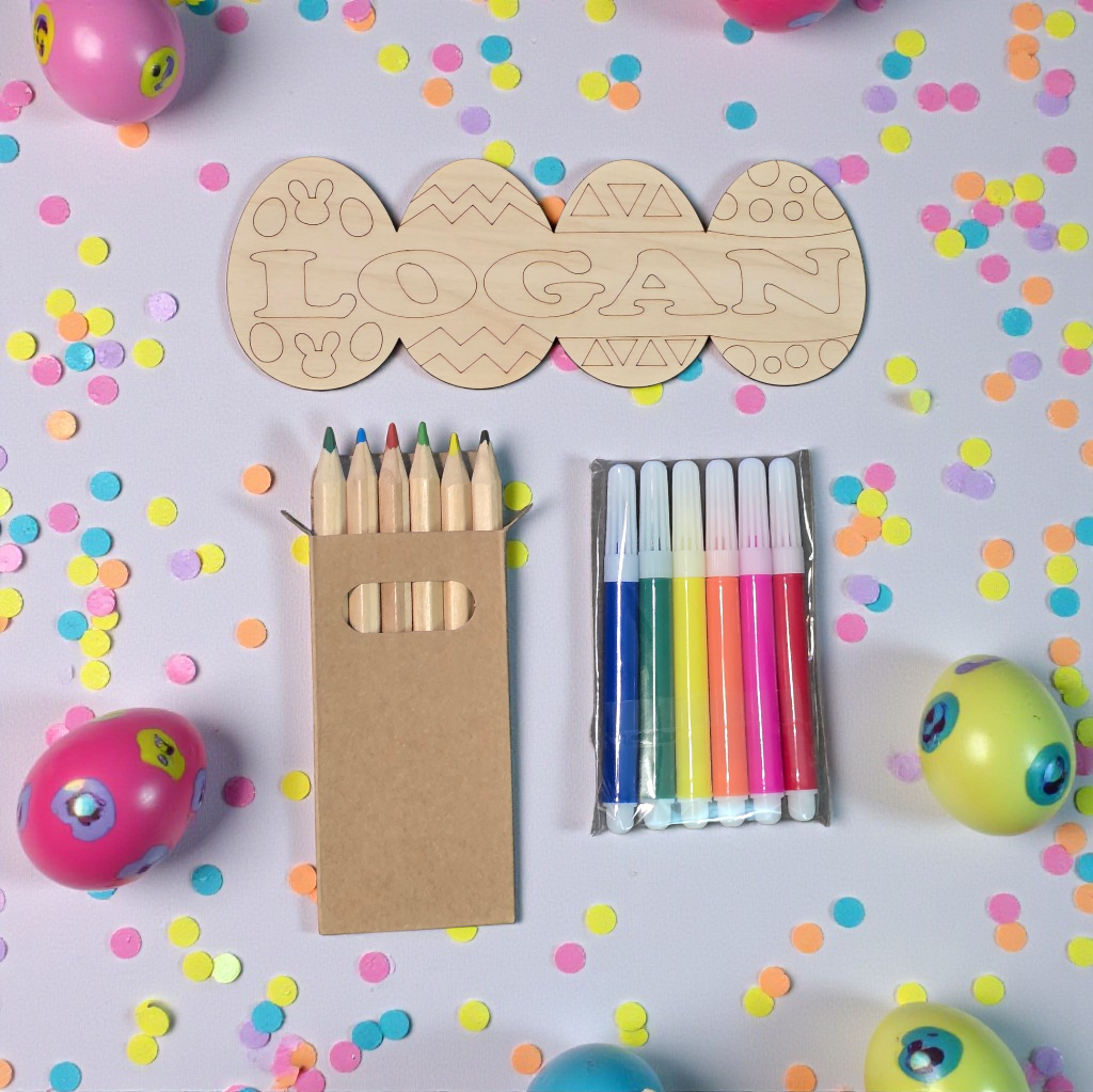 Easter Egg coloring kit personalized