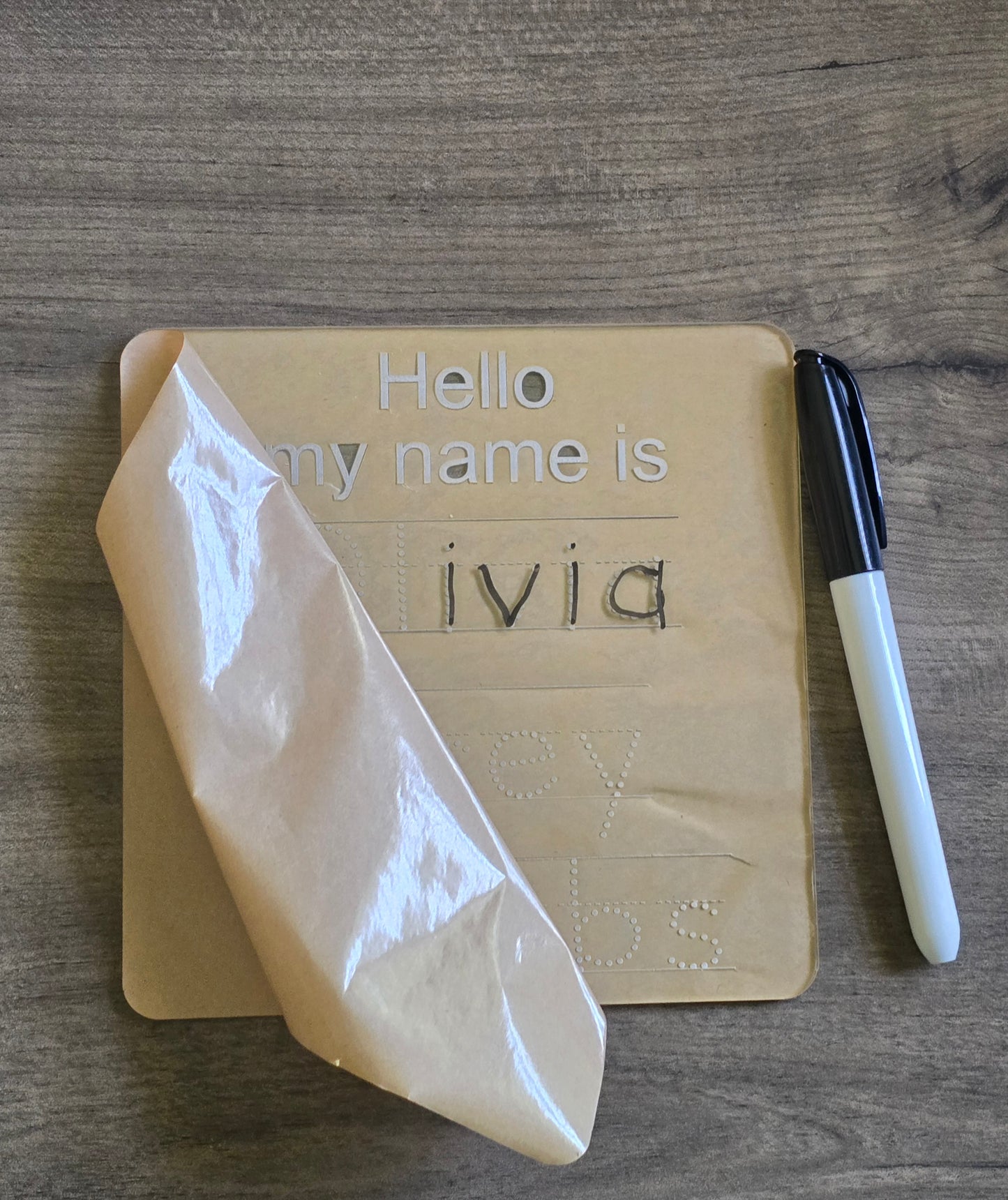 Hello my name is personalized acrylic name tracing board