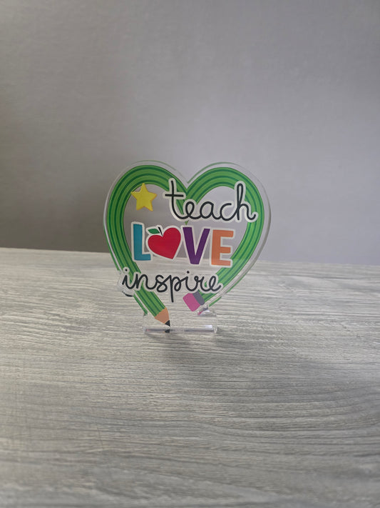 Acrylic teacher gift plaque