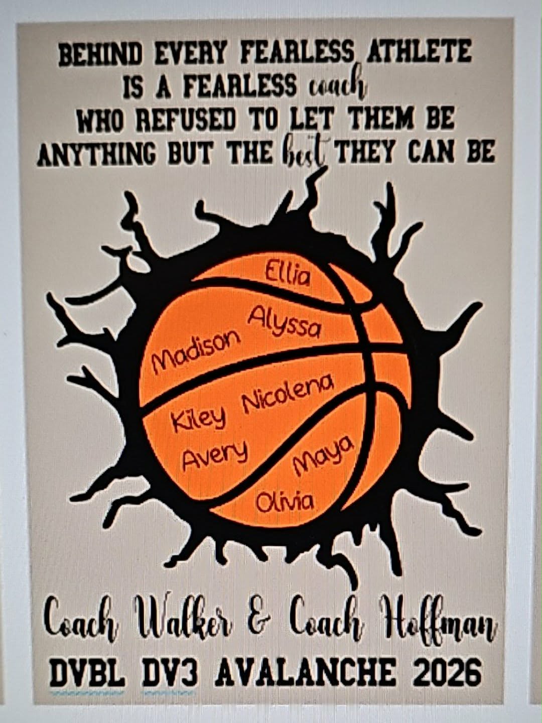 Behind every fearless athlete is a fearless coach personalized coach sign