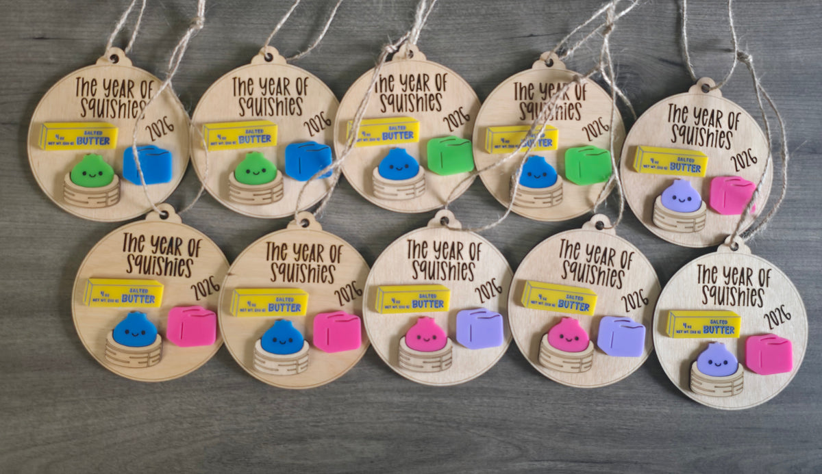 RANDOM COLORS The year of squishies 2026 Christmas Ornaments