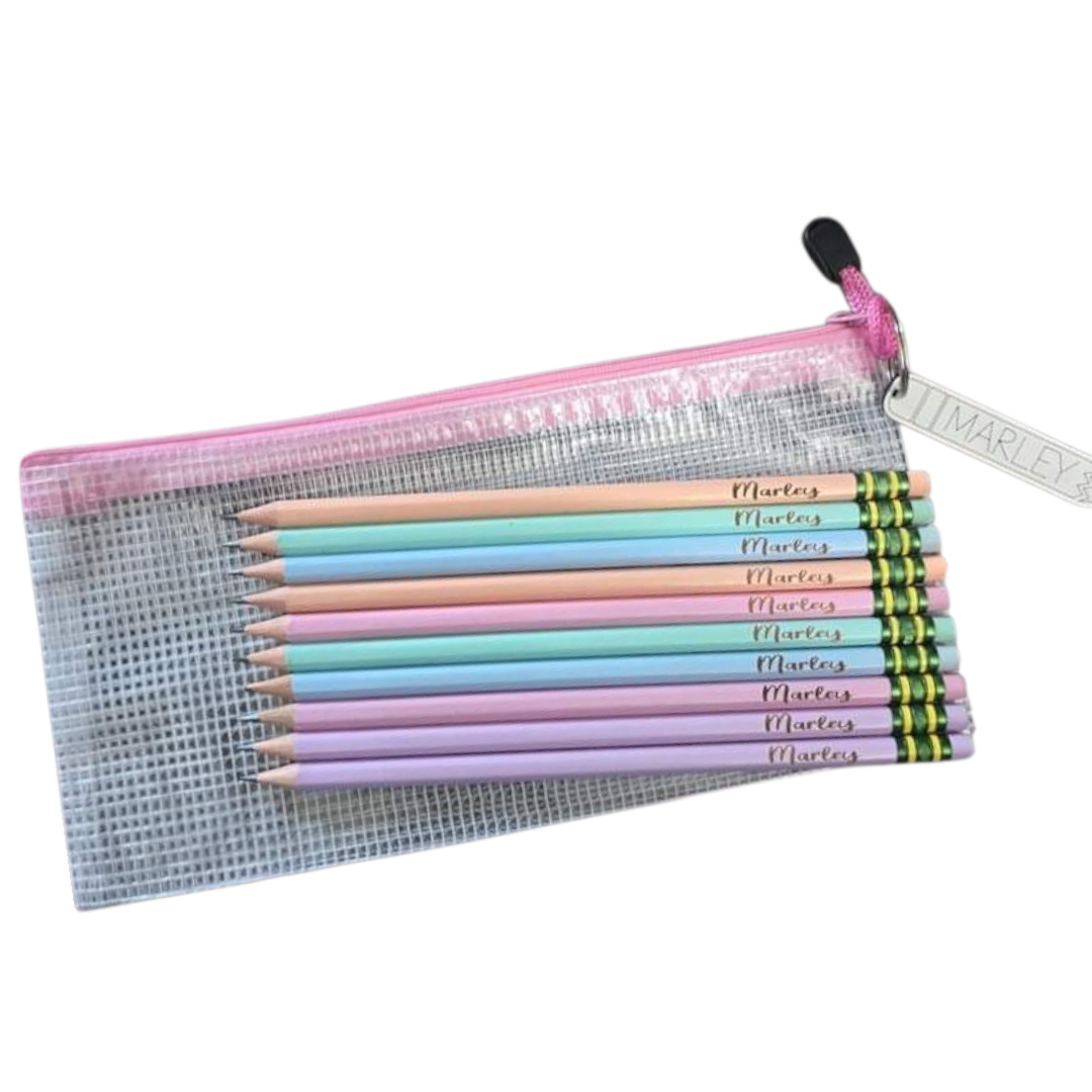 Free eraser!! With bag Pastel pencils Personalized