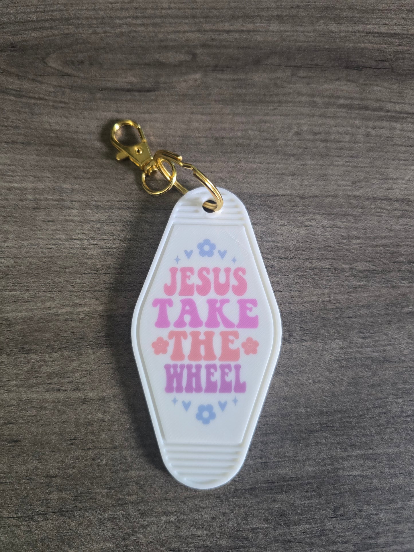 3D printed & UV printed motel keychain sarcastic