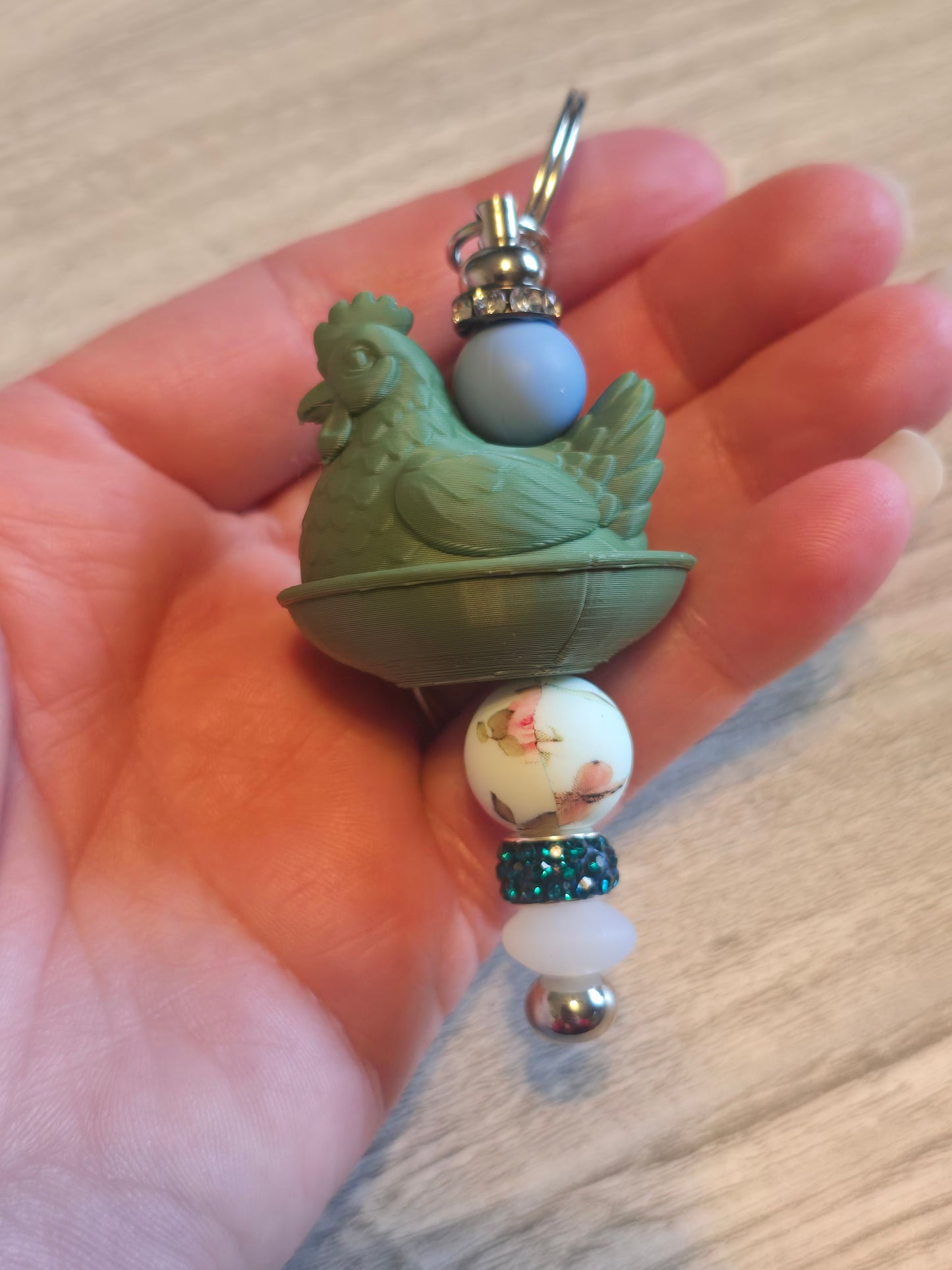 Hen beaded keychains