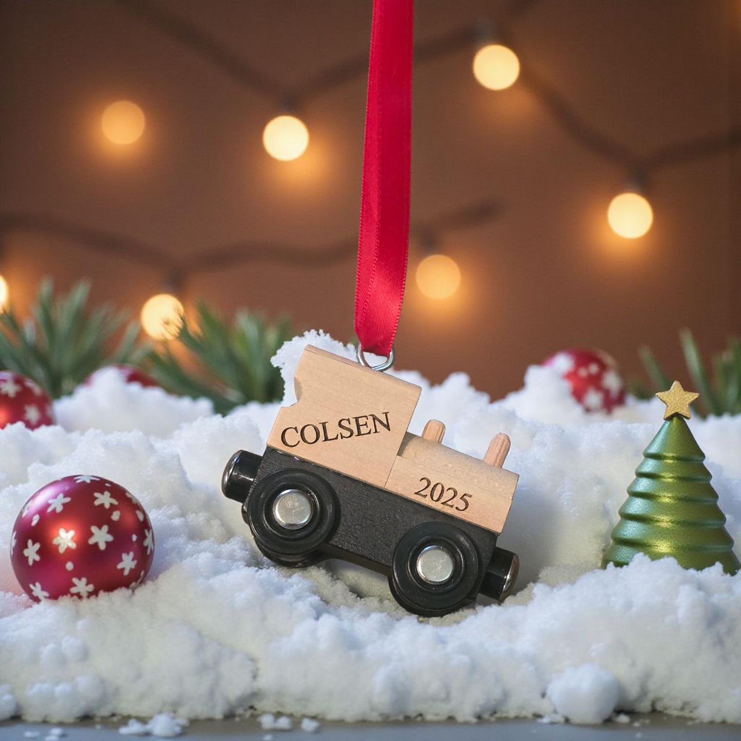 Personalized Train Christmas Ornament
