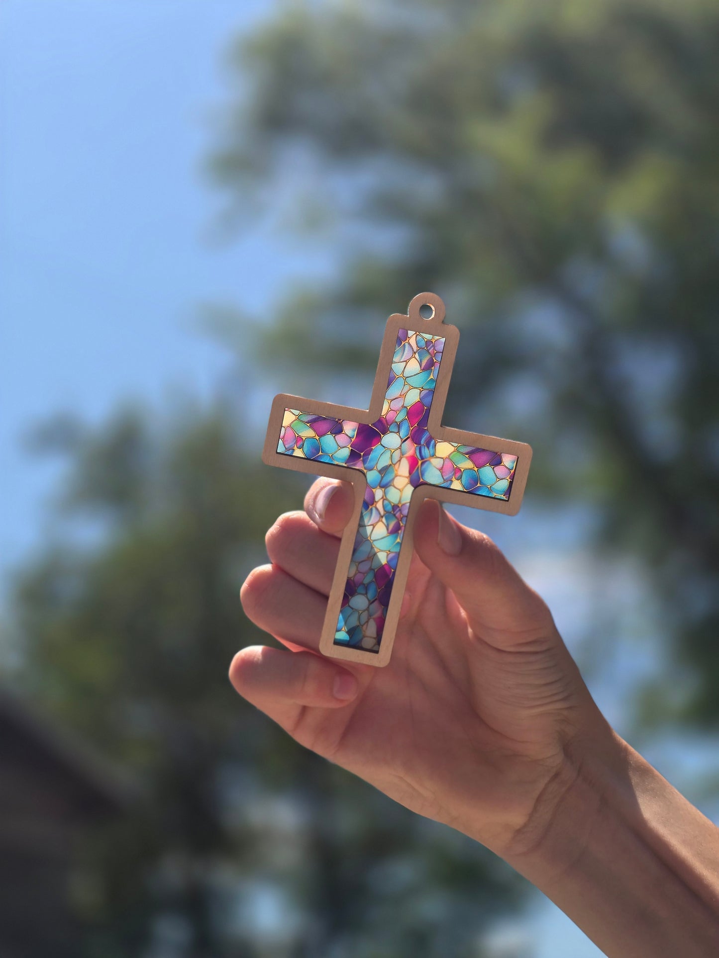 Stained glass Cross