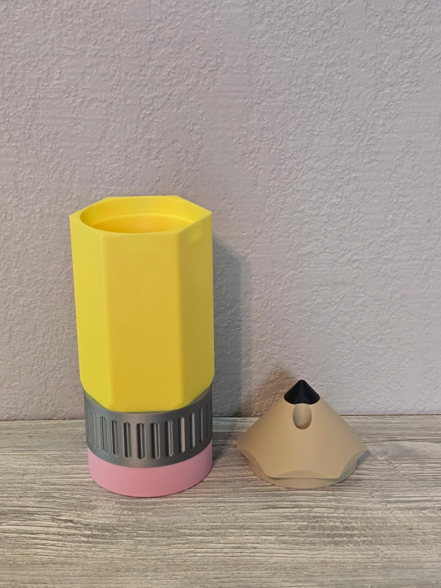 3D printed Pencil shape slim can cooler or keychain