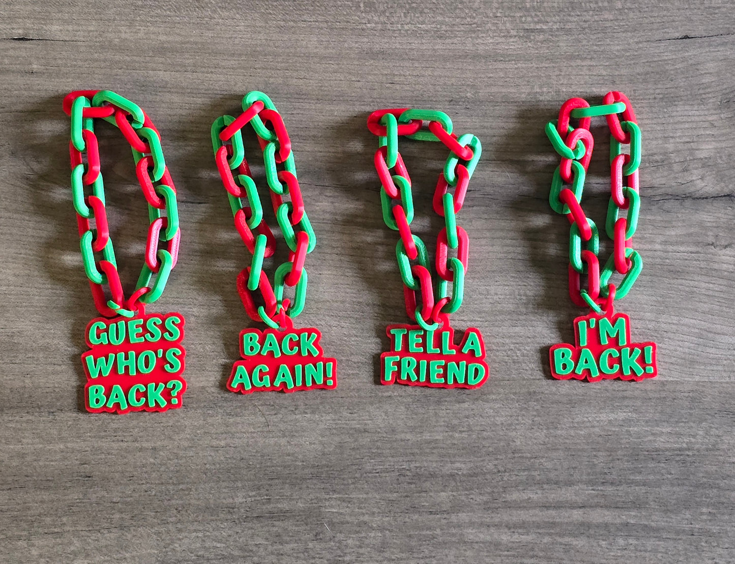 3D printed elf Christmas necklace I'm back longer TAT