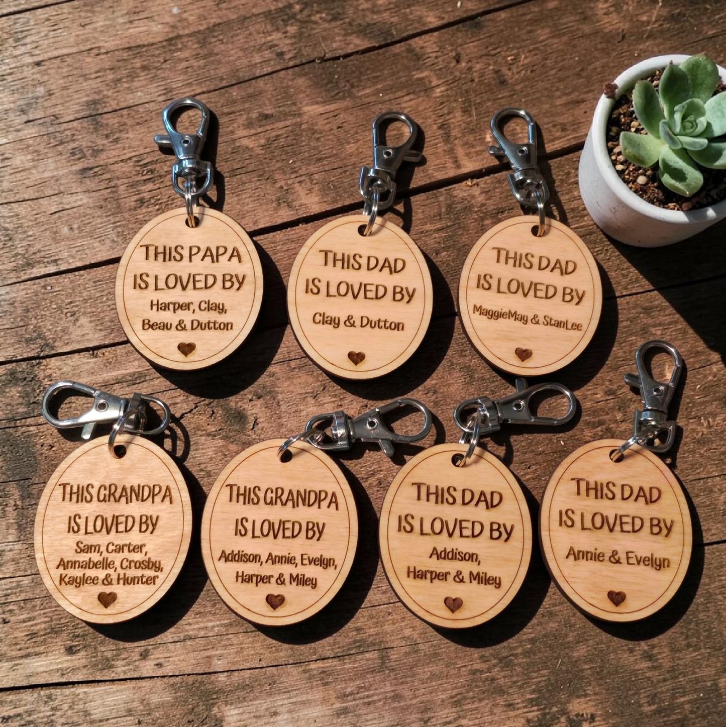 This Dad is loved by personalized with names