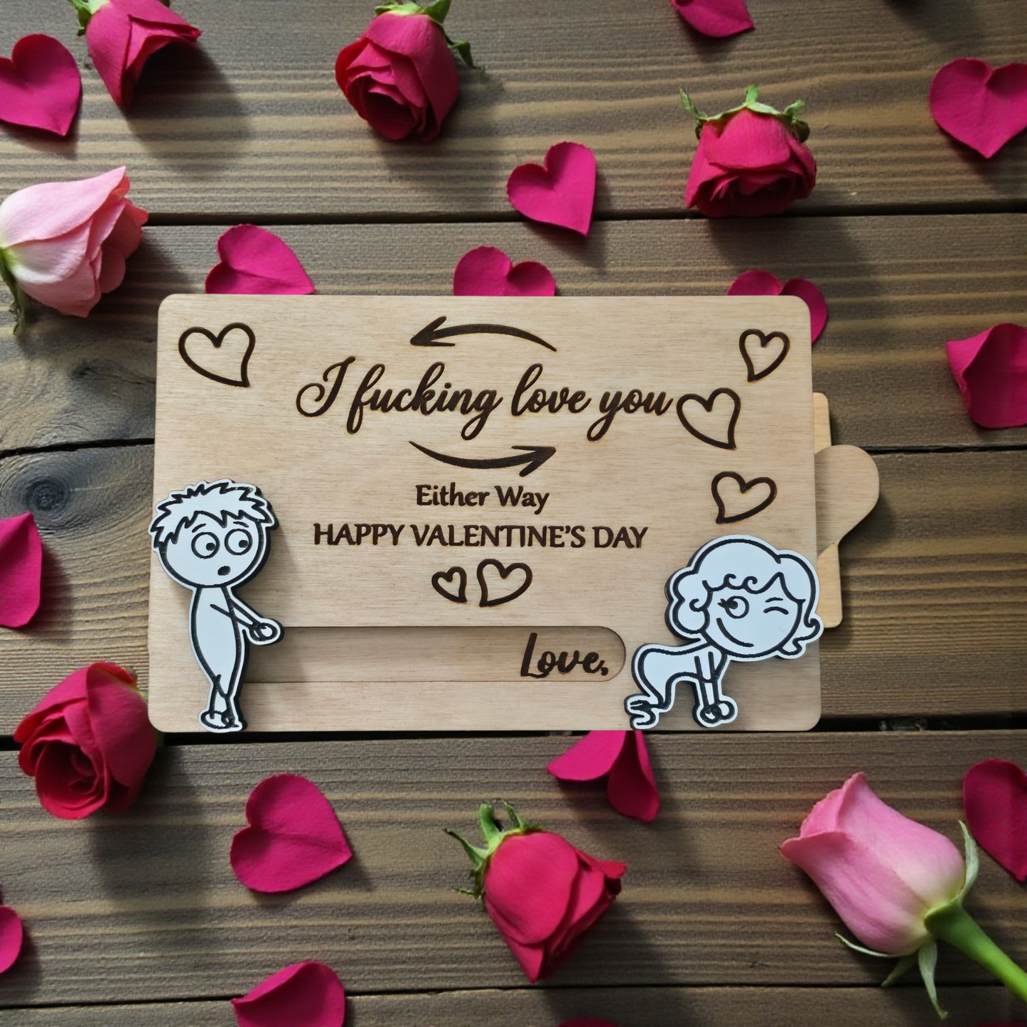 I fucking love you either way Happy Valentine's Day Personalized slider