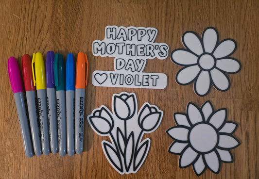 3D printed Happy Mother's Day permanent marker kit personalized