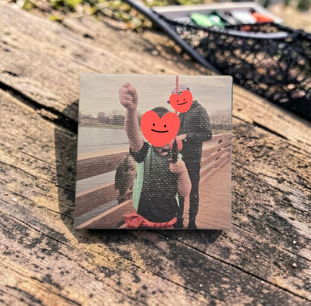 UV printed small canvas magnet 2.5" x 2.5"