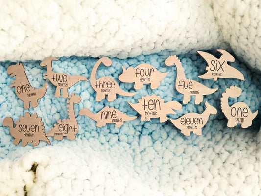 Dinosaur baby month milestones