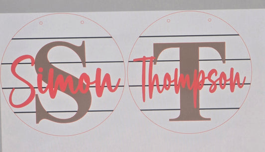 Last name sign 15" personalized
