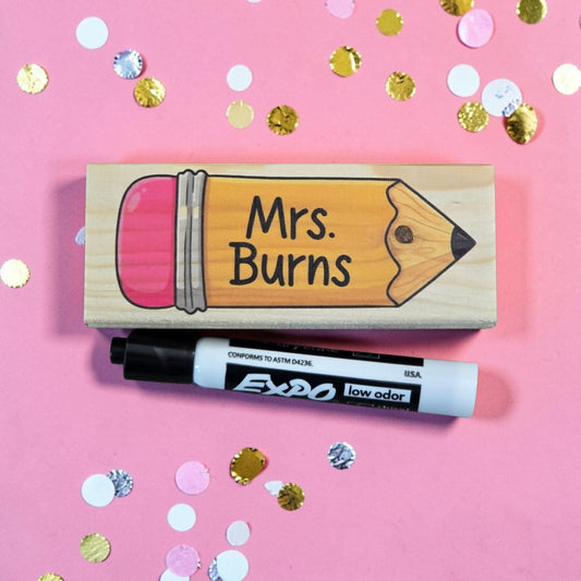 UV printed Teacher Eraser pencil theme Personalized