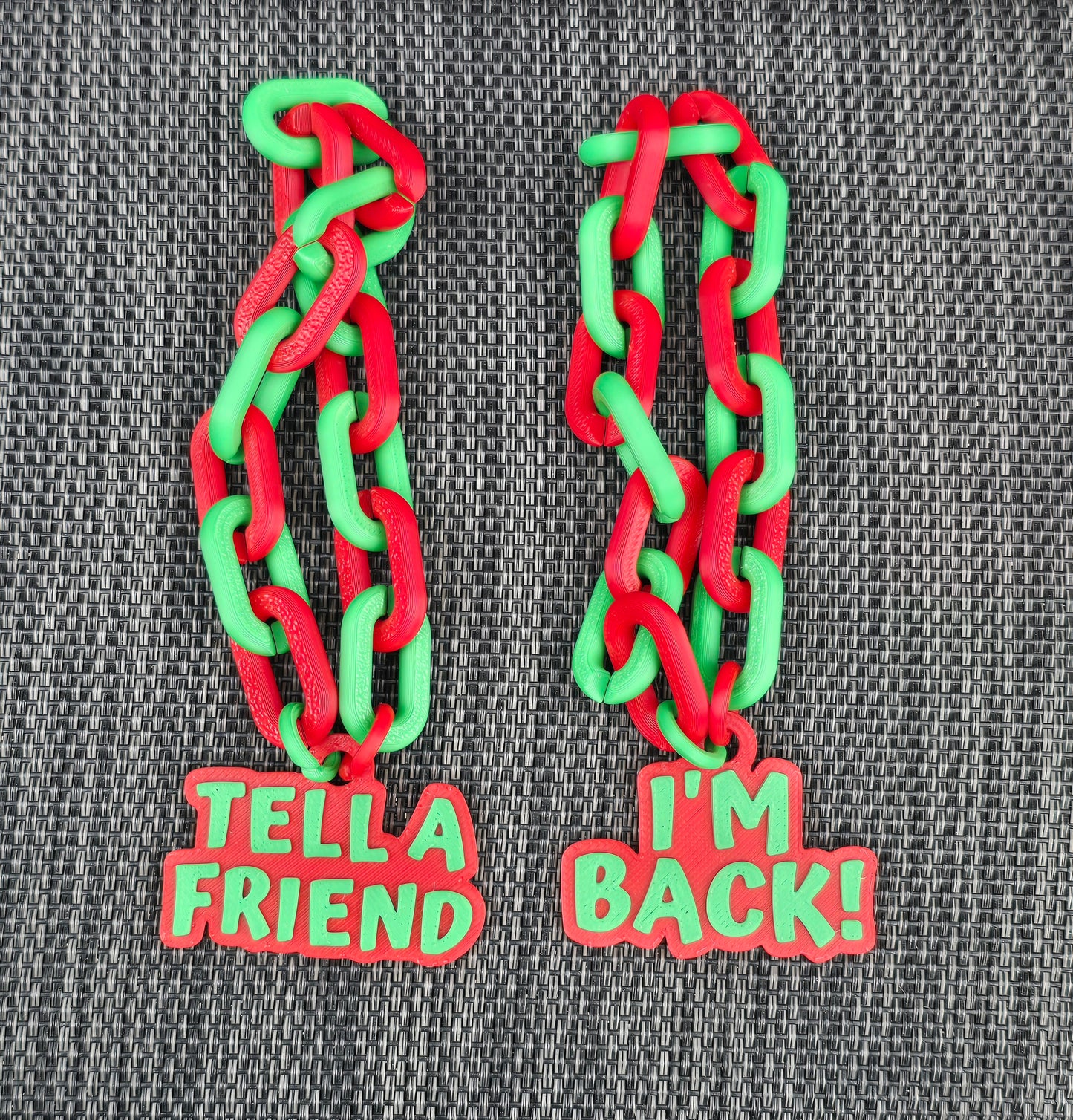 3D printed elf Christmas necklace I'm back longer TAT
