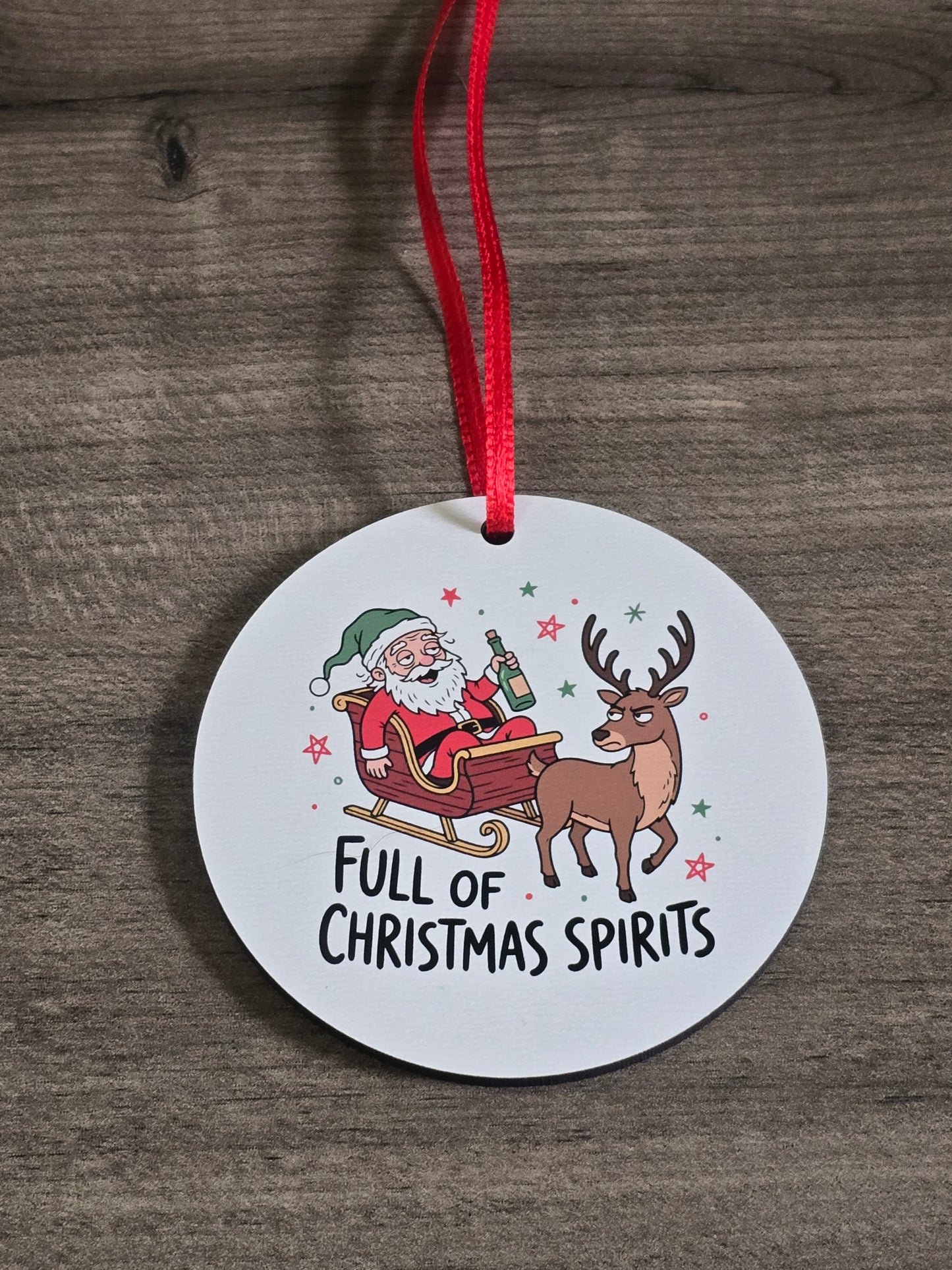 UV printed Sarcastic funny Christmas Ornaments