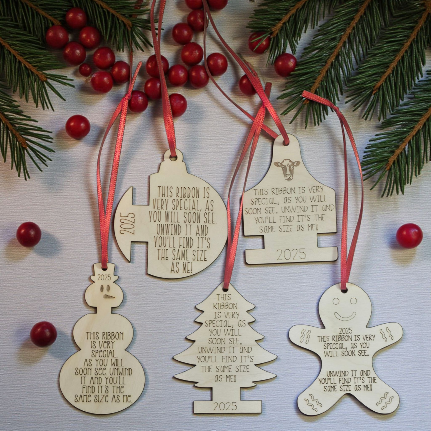 Bulk 2025 Height Christmas Ornaments