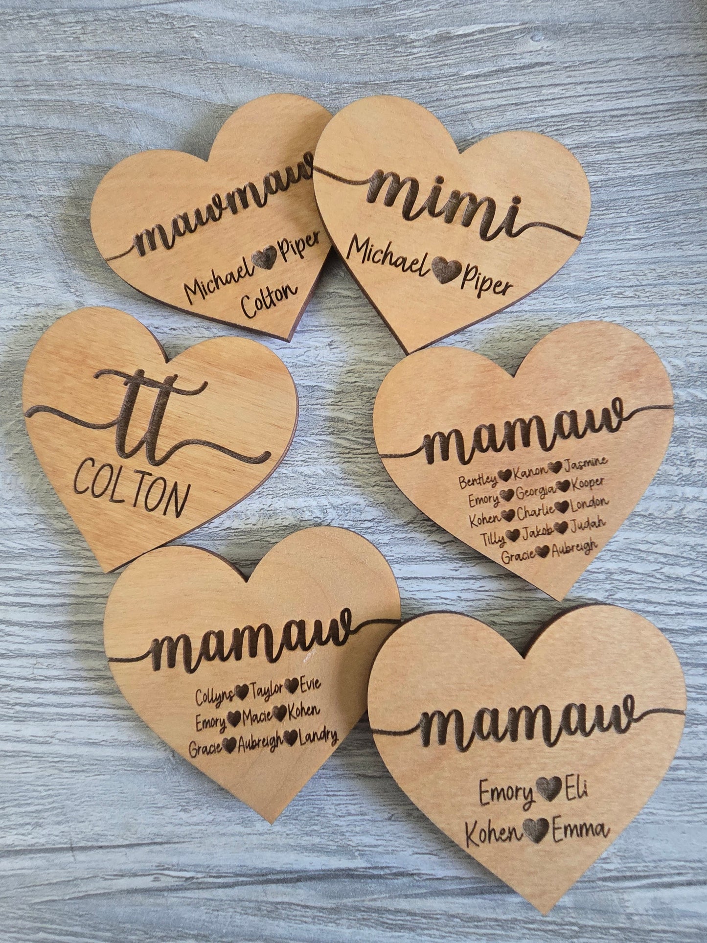 Grandma magnet with kids names personalized