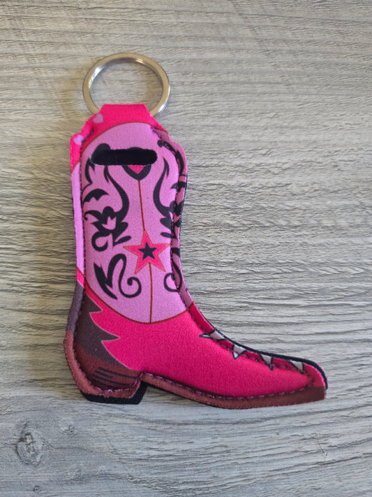 Cowgirl boot lip balm holder