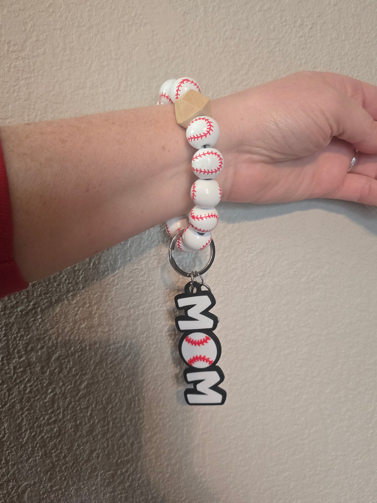 3D printed Mom baseball wristlet