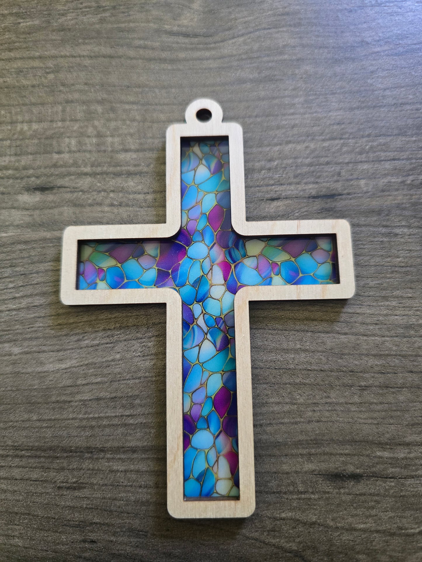 Stained glass Cross