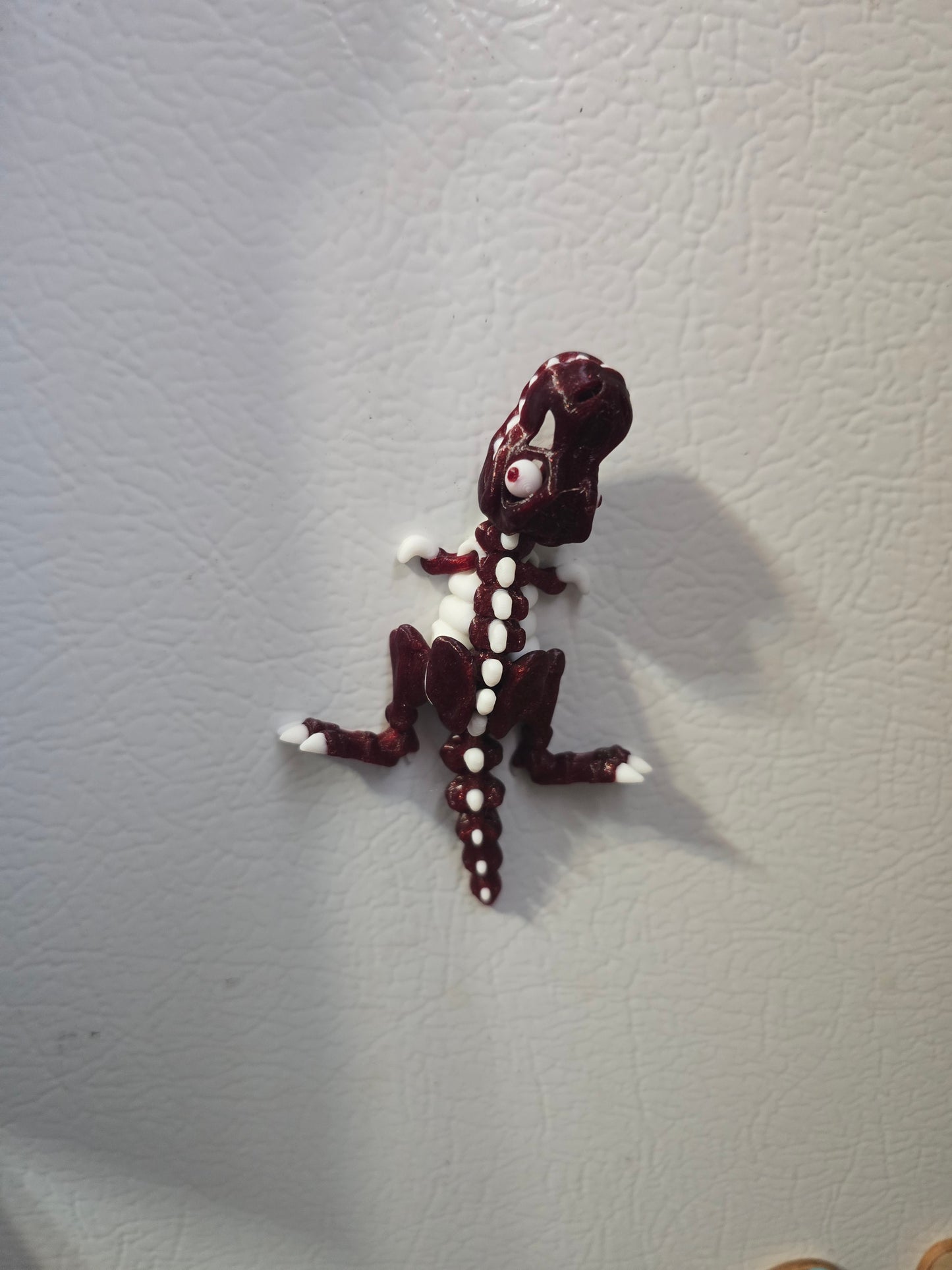 3D printed mini T-Rex dinosaur magnet