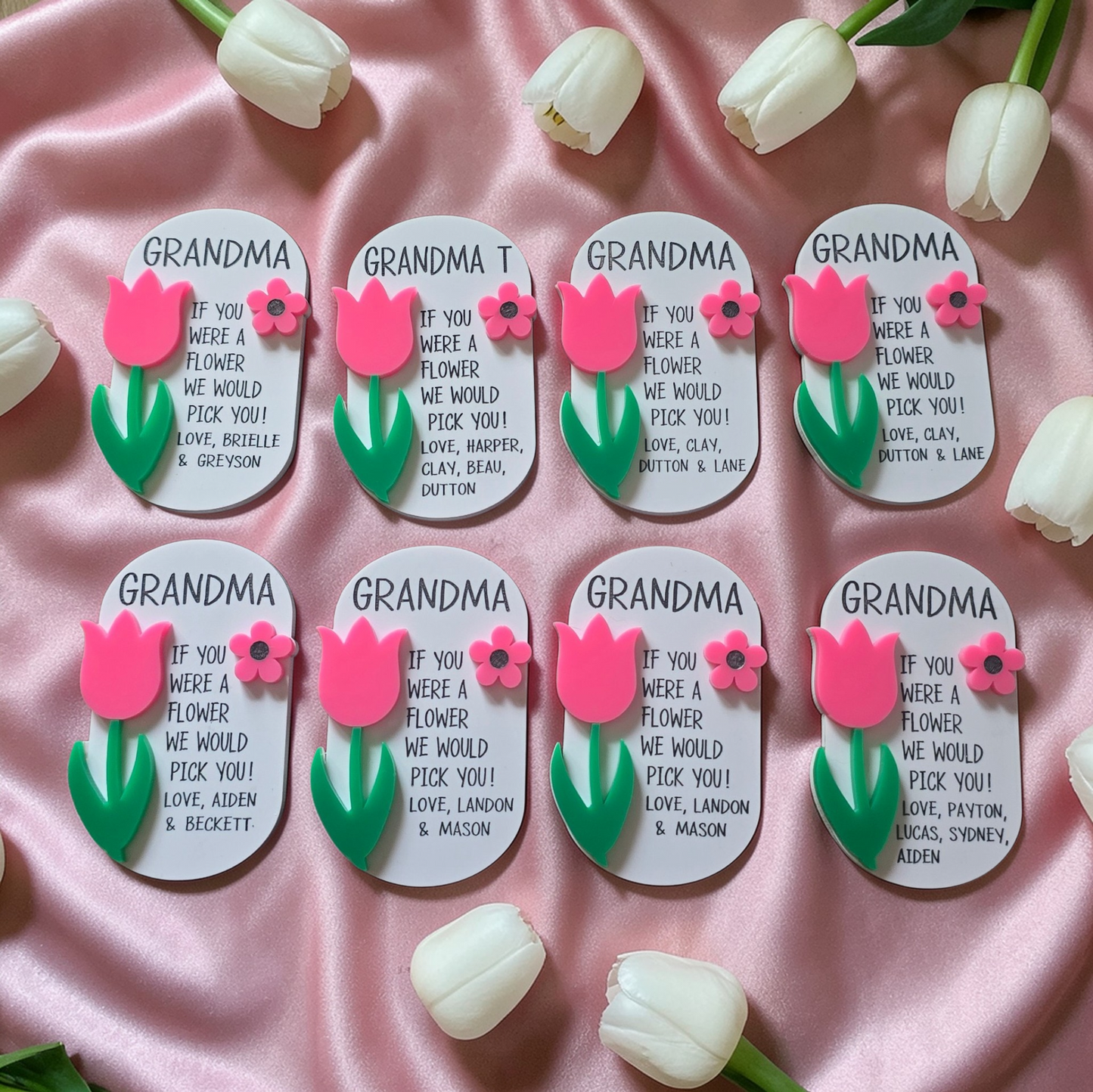 Mom If you were a flower we would pick you acrylic magnet personalized