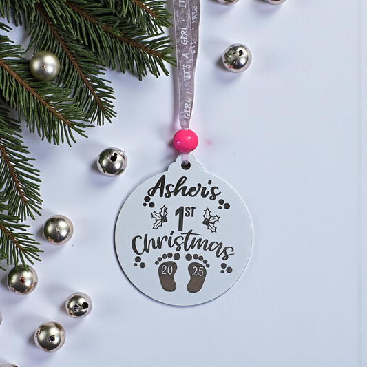 Baby's 1st First Christmas Ornament Personalized