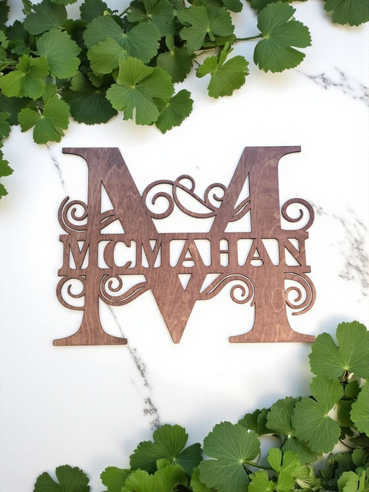 LAST NAME SIGN 11.5 or 15 personalized