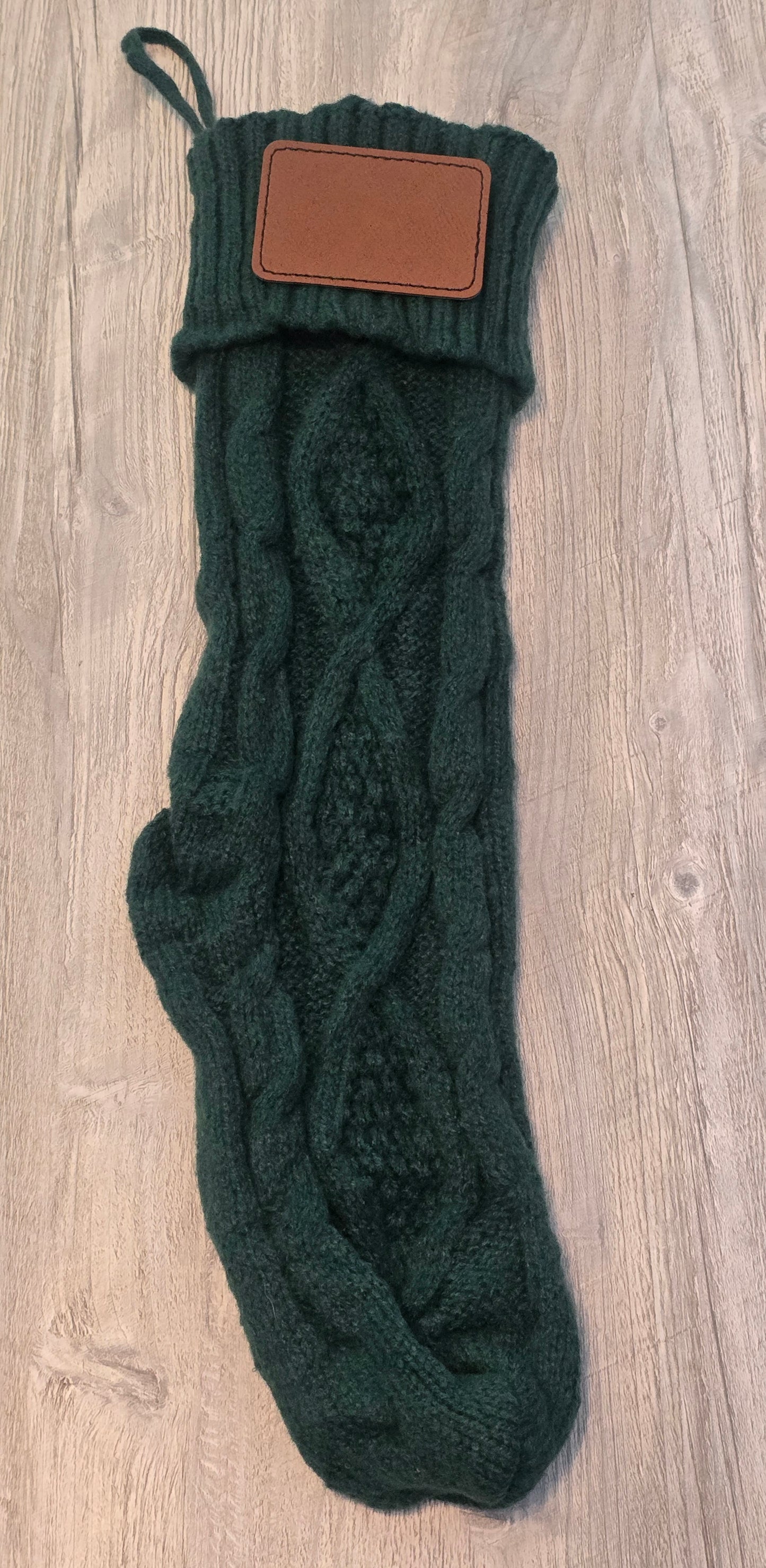 Green Christmas Stocking Personalized