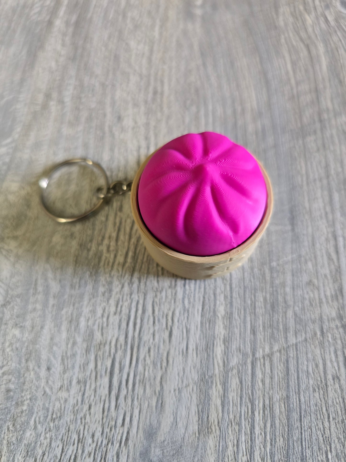 3D printed dumpling fidget clicker keychain