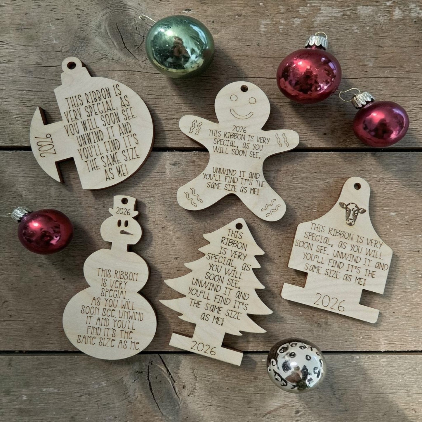 Bulk 2026 Height Christmas Ornaments