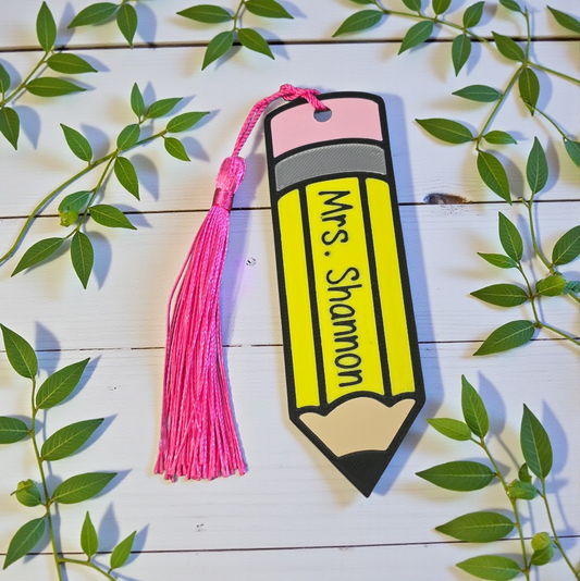3D Printed pencil bookmark Personalized
