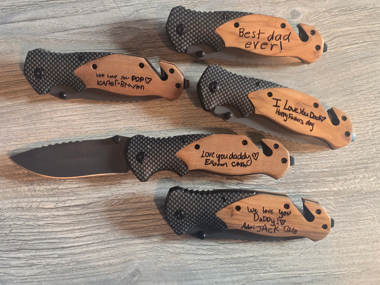 Handwriting handwritten Folding pocket knives knife Non-locking