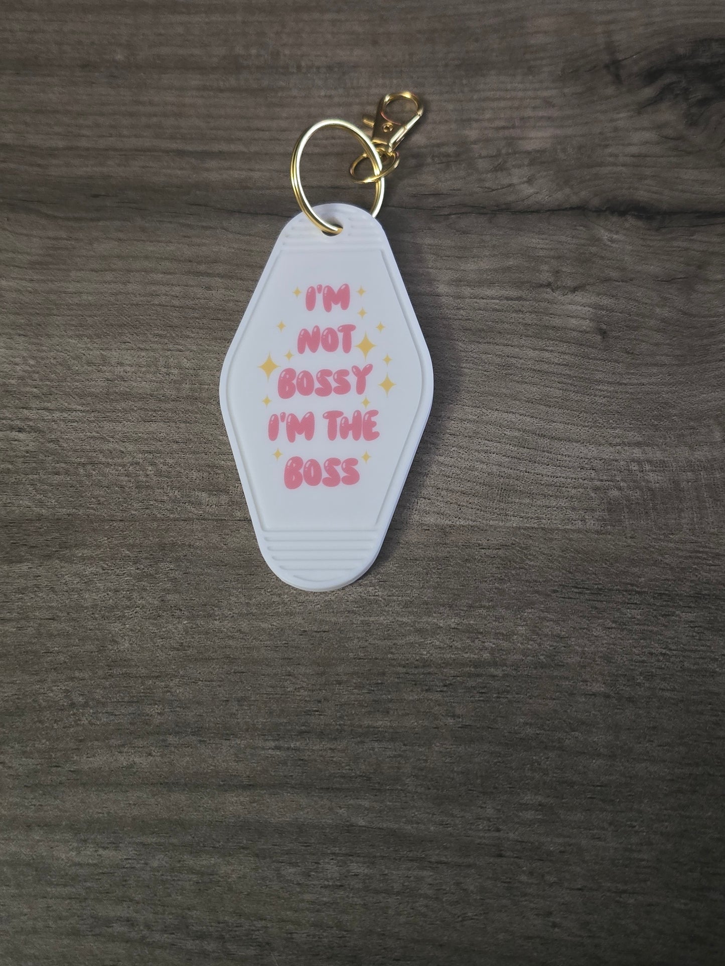 3D printed & UV printed motel keychain sarcastic
