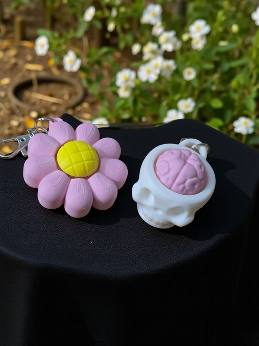 3D printed clicker fidget keychains