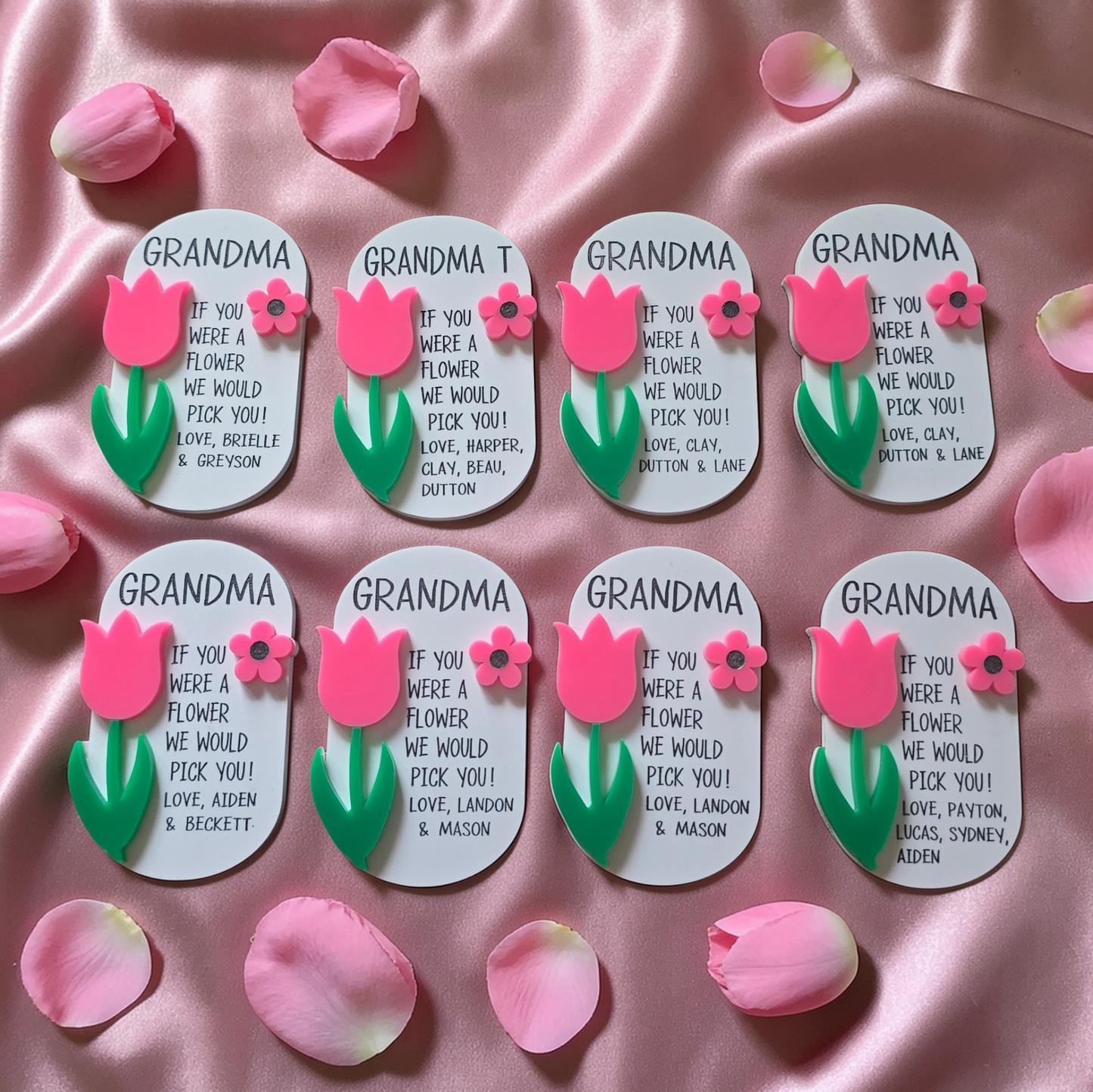 Mom If you were a flower we would pick you acrylic magnet personalized