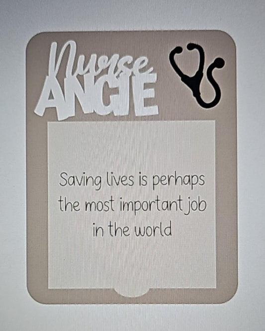 Saving lives is perhaps the most important job in the world nurse stethoscope
Personalized with name sticky note holder