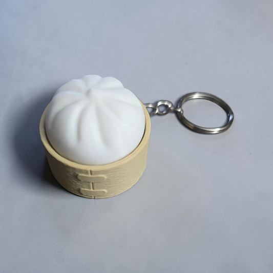3D printed dumpling fidget clicker keychain