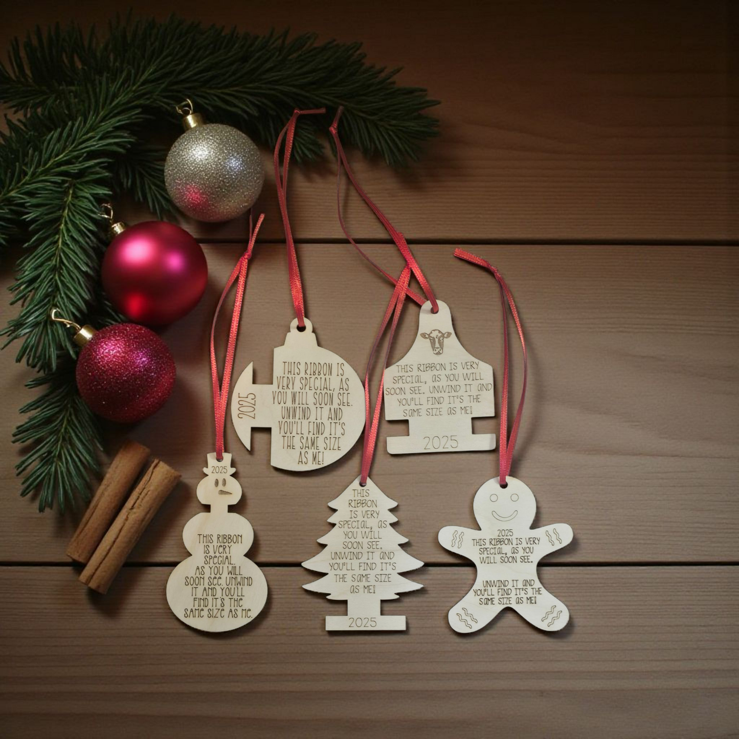 Bulk 2025 Height Christmas Ornaments