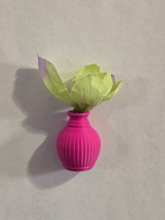 3D printed small flower vase magnet