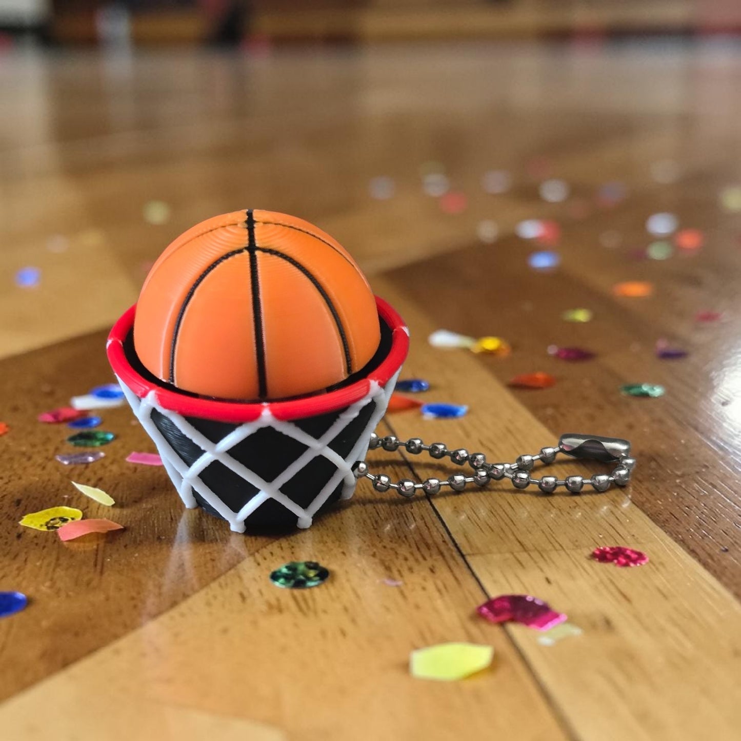 Basketball soccer fidget clicker keychain