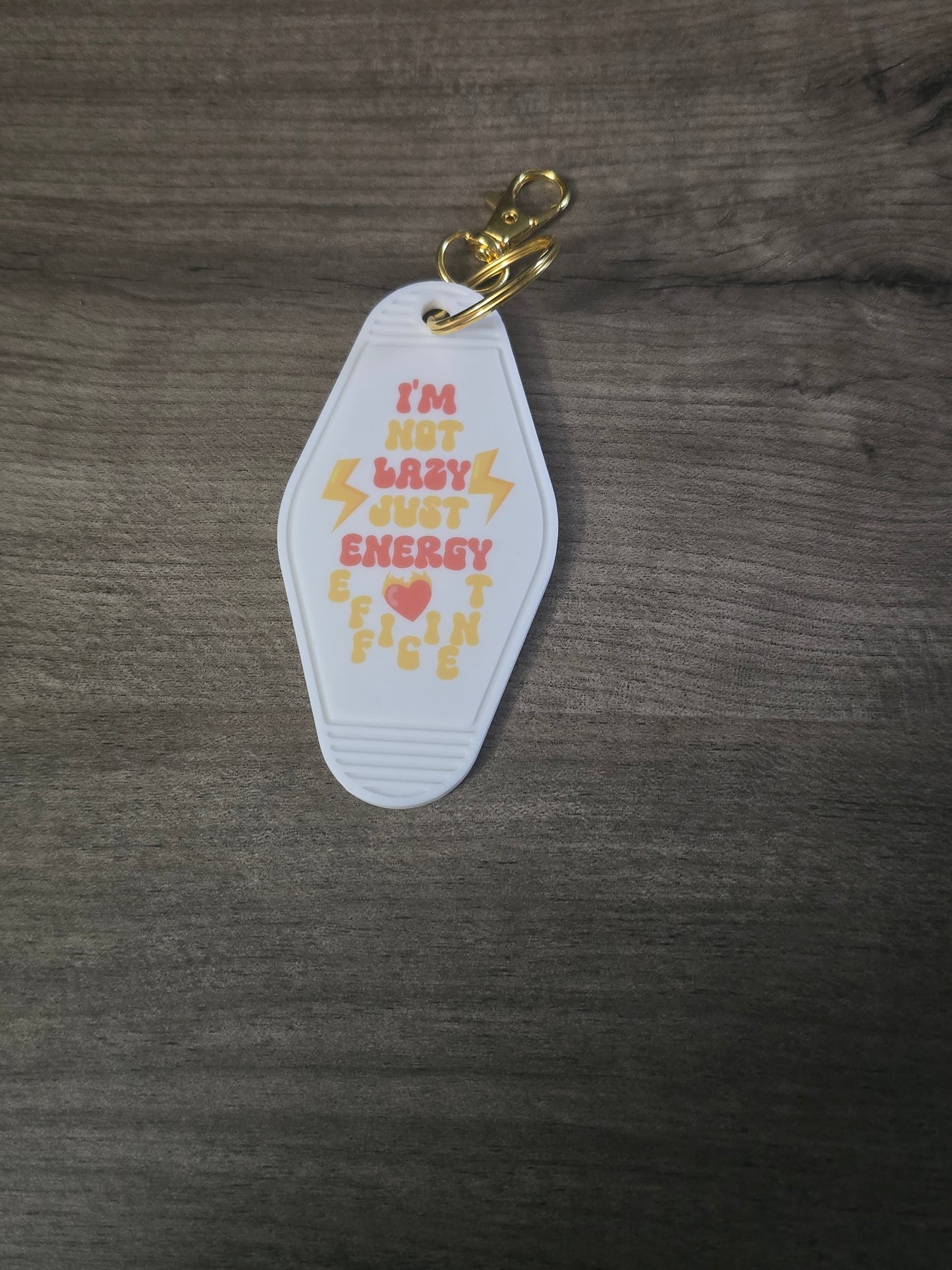 3D printed & UV printed motel keychain sarcastic