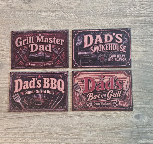 UV printed grilling Dad theme rectangle Magnets