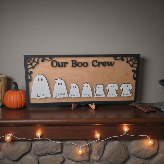 Our Boo Crew personalized Halloween Sign