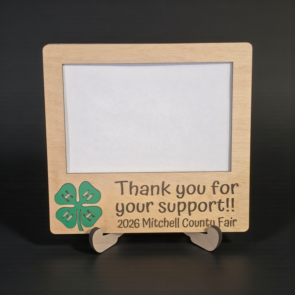 4H Thank you for your support holds 4x6 picture personalized