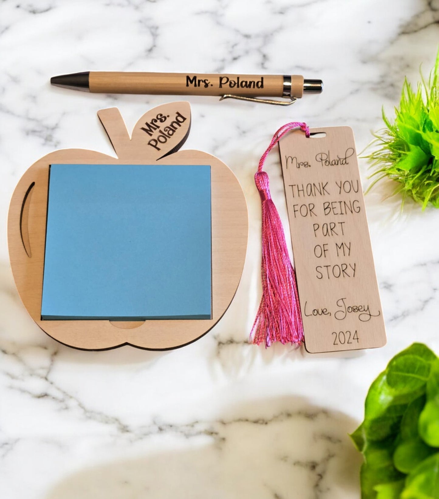 Teacher bundle deal 1 name for all. Include Teacher's name and child's name for personalized items